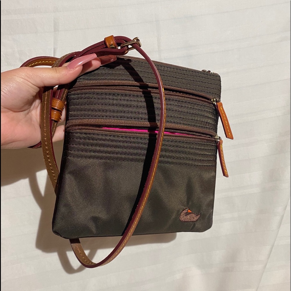 Dooney and Bourke Nylon Triple Zip Cross